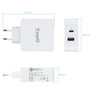 Tooq TQWC-2SC03WT Cargador de Pared 48W USB-C PD y USB-A QC3.0 Blanco